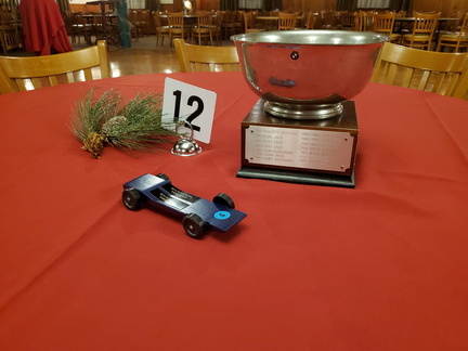 Winning car &amp; trophy